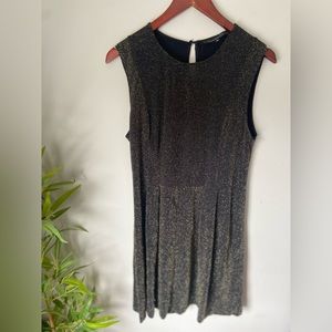 Gold sparkle a-line dress